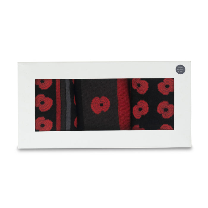 Poppy & Stripes Bamboo Socks - Pack of 3