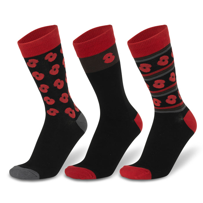 Poppy & Stripes Bamboo Socks - Pack of 3