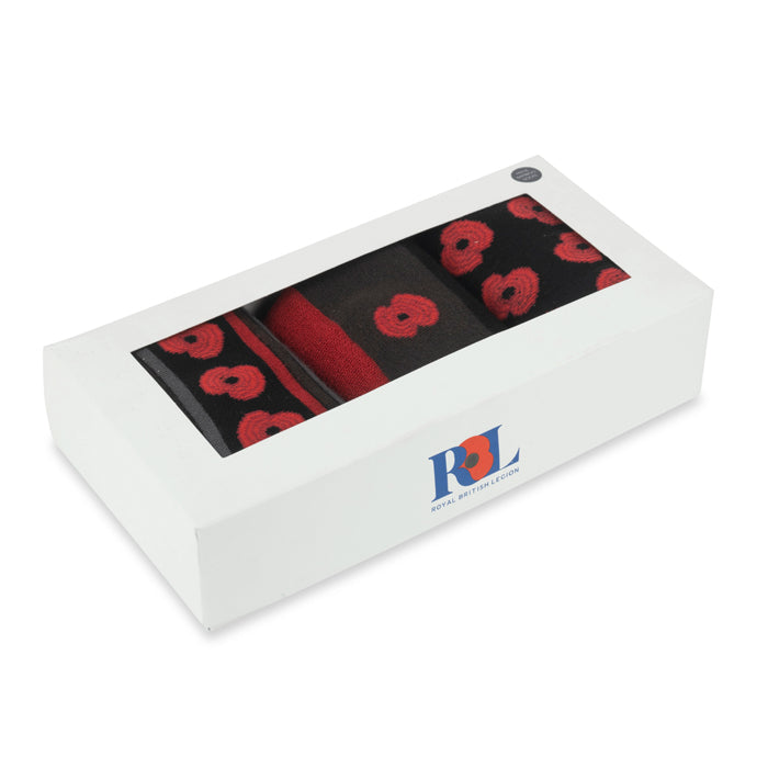 Poppy & Stripes Bamboo Socks - Pack of 3
