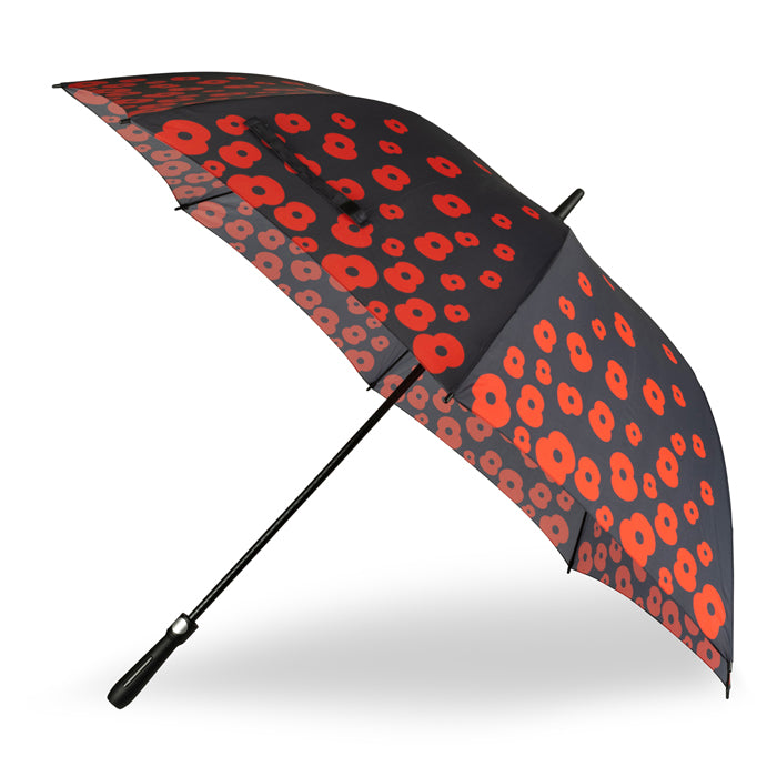 Falling Poppies rPET Golf Umbrella