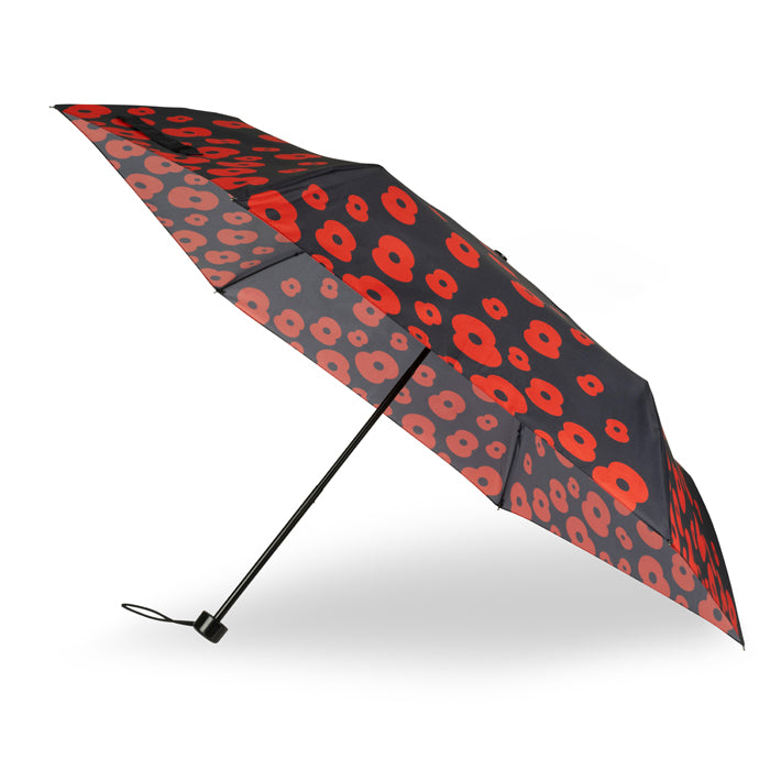 Falling Poppies rPET Compact Umbrella