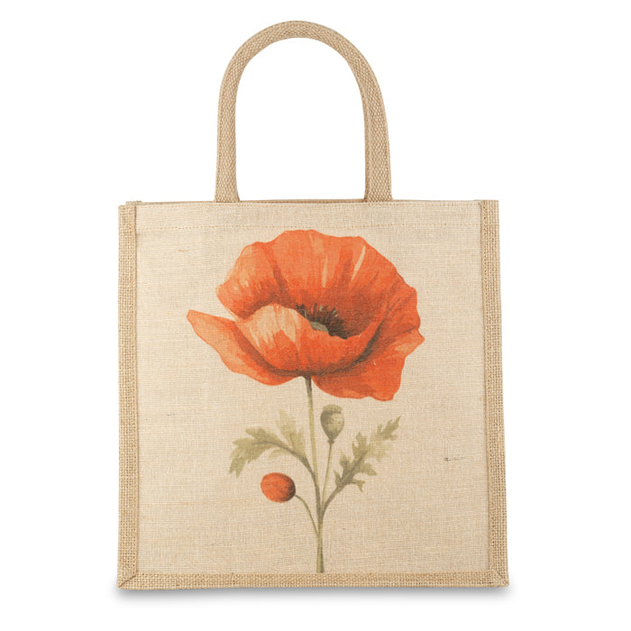 Single Poppy Medium Juco Bag
