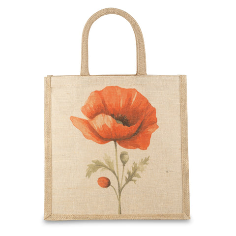 Single Poppy Medium Juco Bag