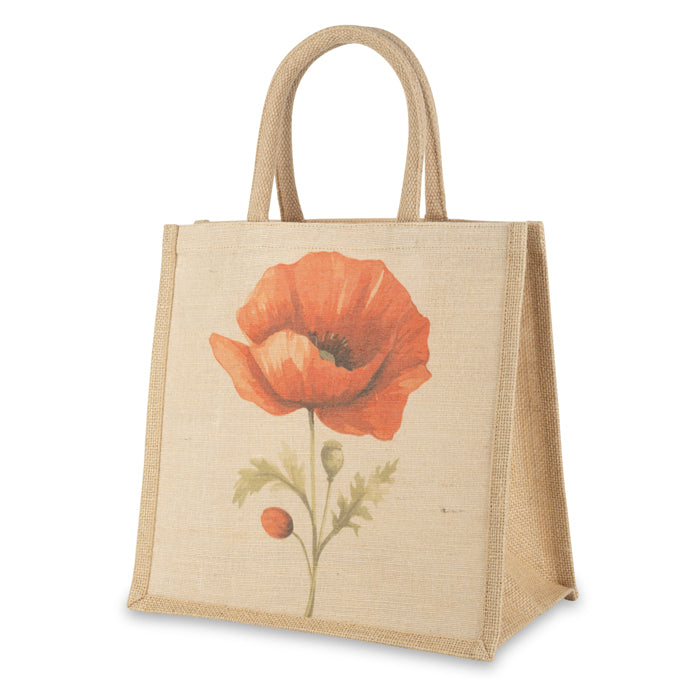 Single Poppy Medium Juco Bag
