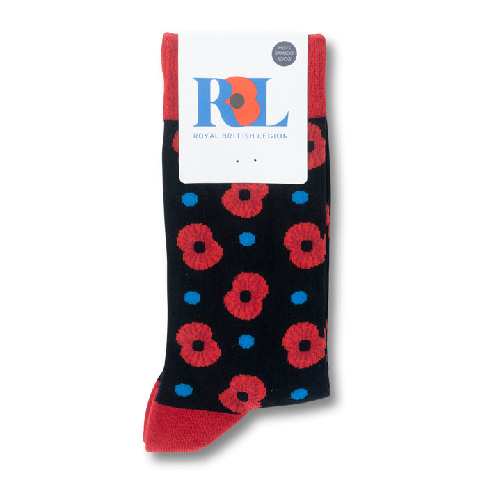 Multi Poppy & Spot Bamboo Socks