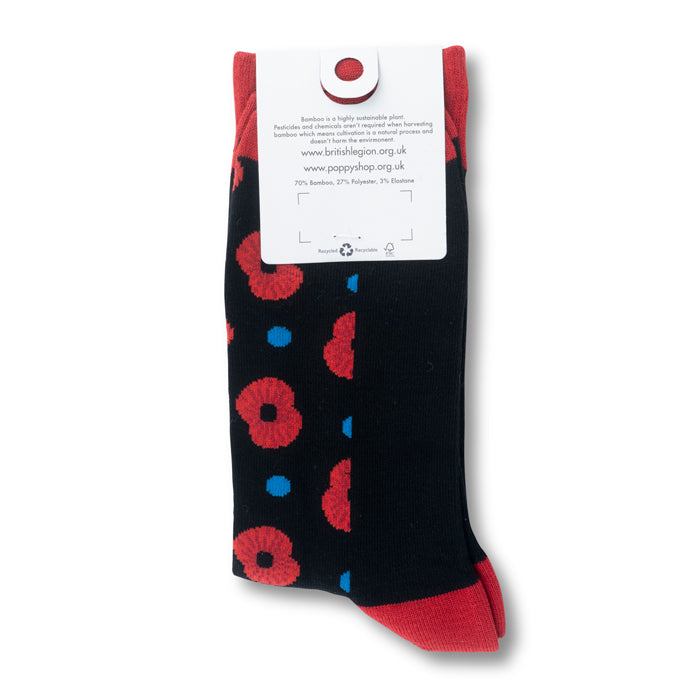 Multi Poppy & Spot Bamboo Socks