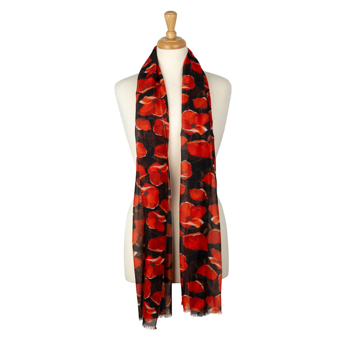 Wild Poppies rPET Lightweight Scarf