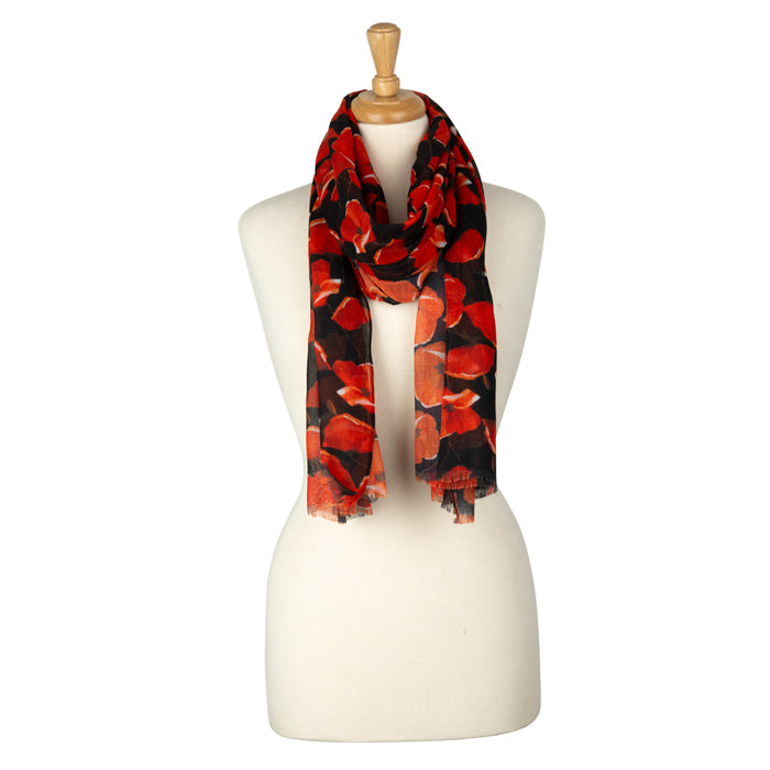Wild Poppies rPET Lightweight Scarf