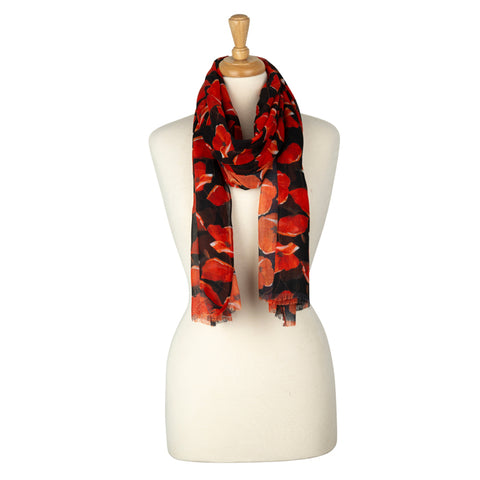 Wild Poppies rPET Lightweight Scarf