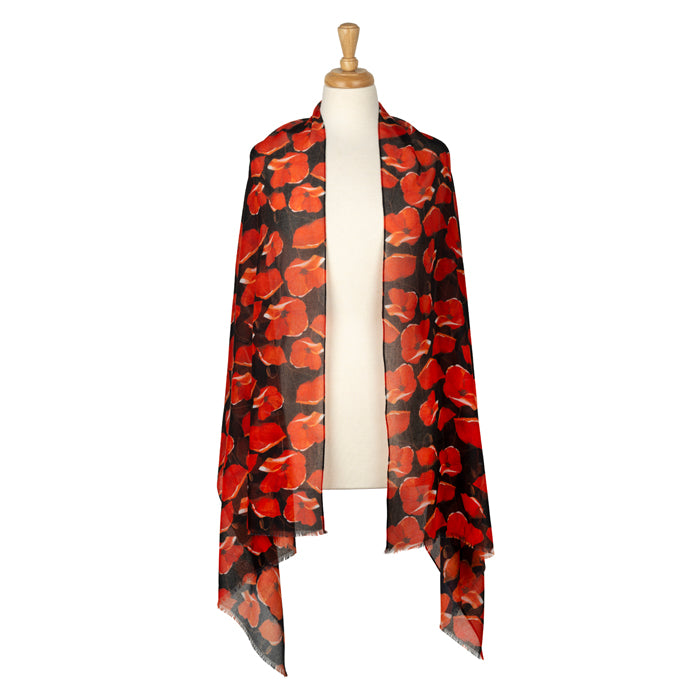 Wild Poppies rPET Lightweight Scarf