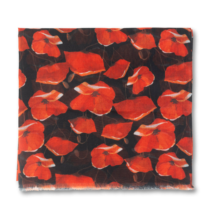 Wild Poppies rPET Lightweight Scarf