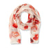 Watercolour Poppies Foil Cream Lightweight Scarf