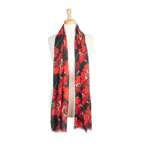 Poppies in Bloom Light Weight Scarf