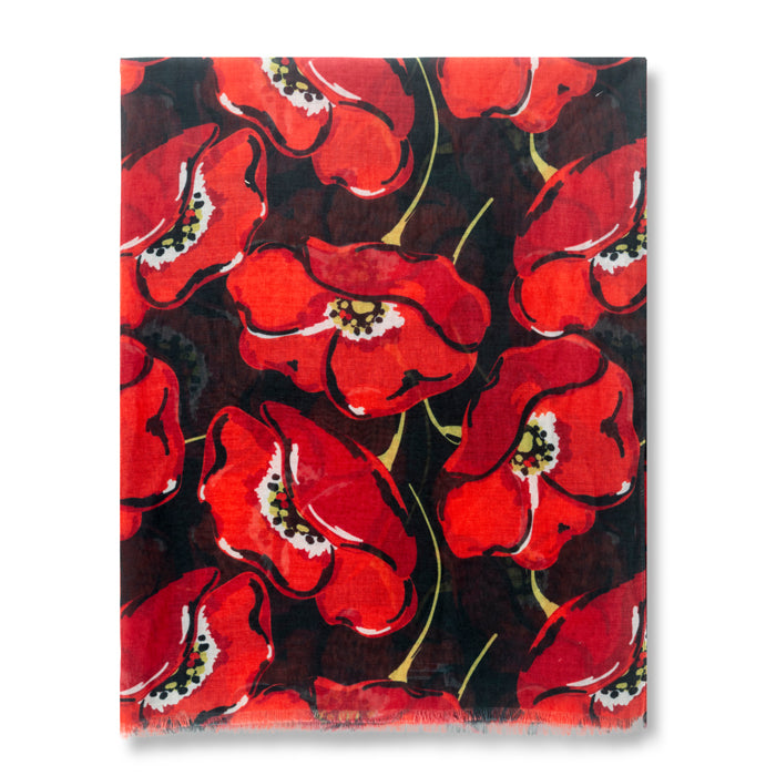 Poppies in Bloom Light Weight Scarf