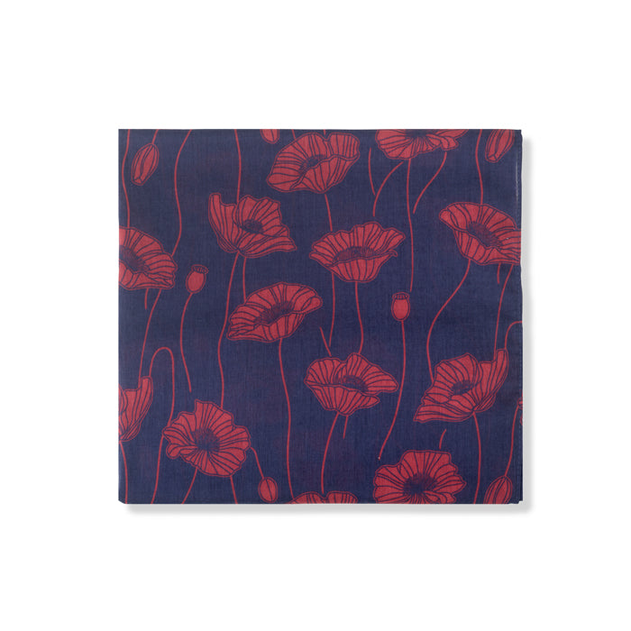 Blooming Poppy and Bud Lightweight Scarf