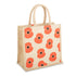 Gold Rimmed Multi Poppy Juco Bag