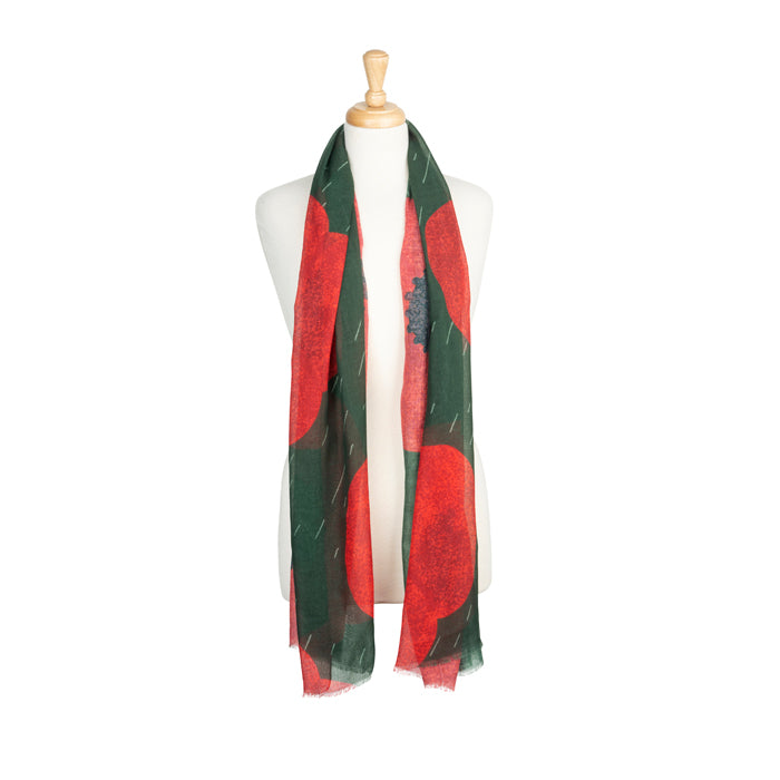 Green Pastures Poppy Scarf