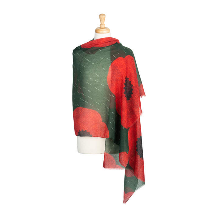 Green Pastures Poppy Scarf