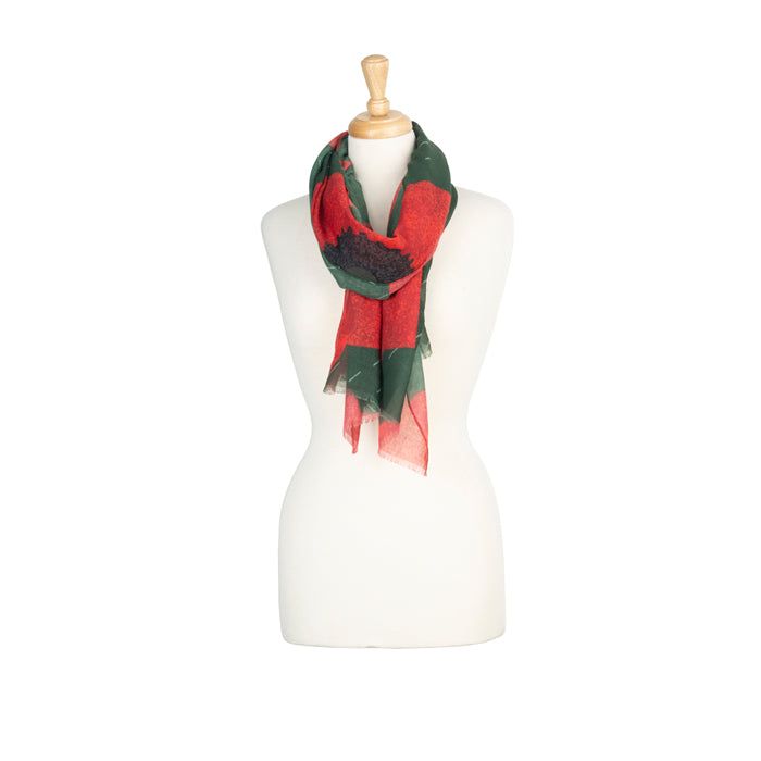 Green Pastures Poppy Scarf