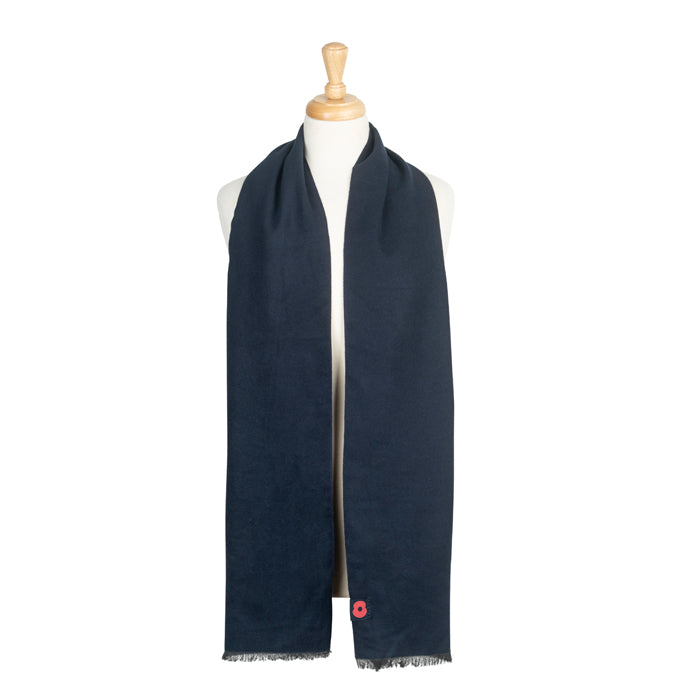 Poppy Tag Navy Soft Touch Scarf