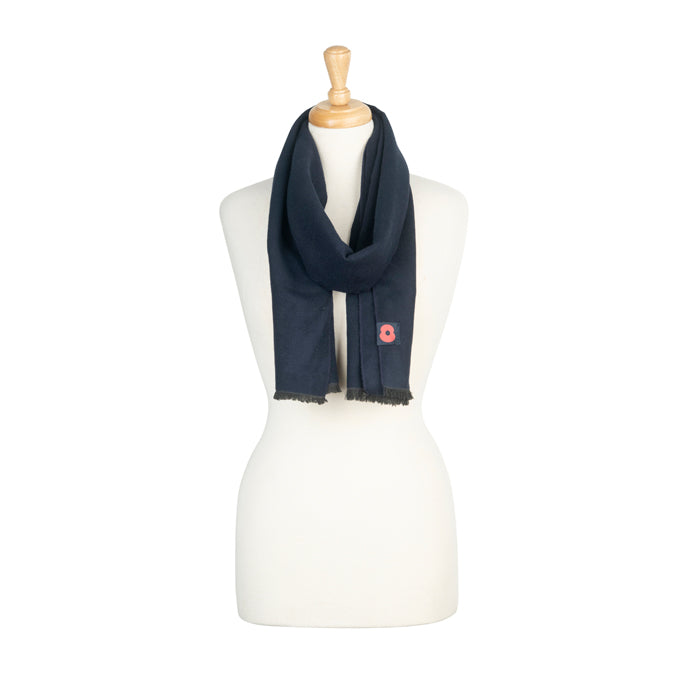 Poppy Tag Navy Soft Touch Scarf