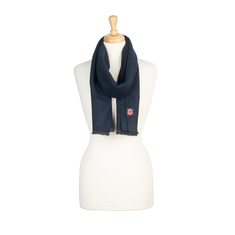 Poppy Tag Navy Soft Touch Scarf