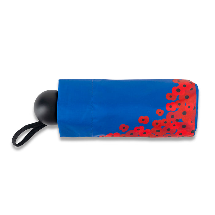 Cascading Poppies Compact Manual Umbrella