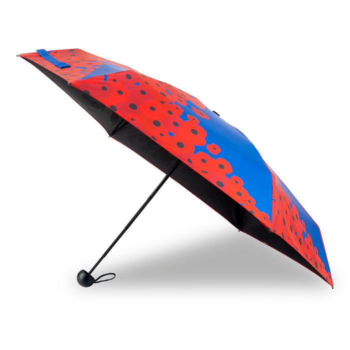 Cascading Poppies Compact Manual Umbrella