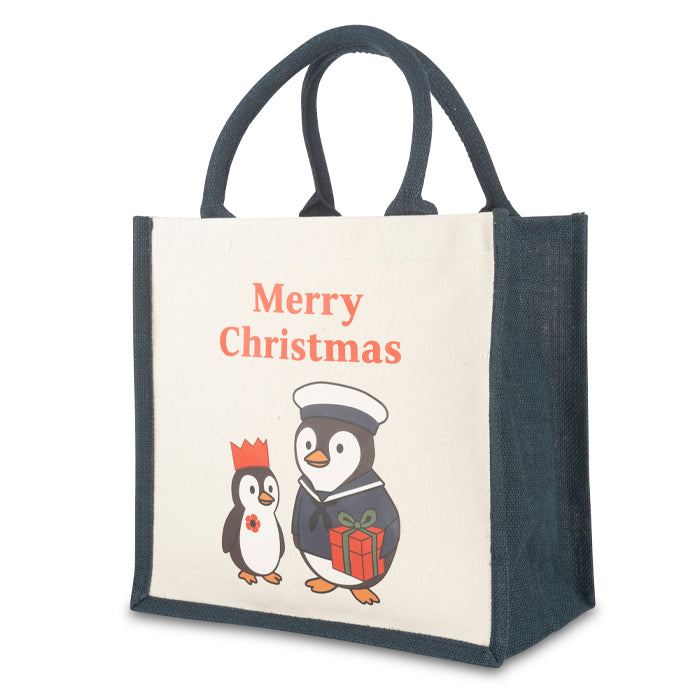 Percy Penguin Christmas Medium Juco Bag