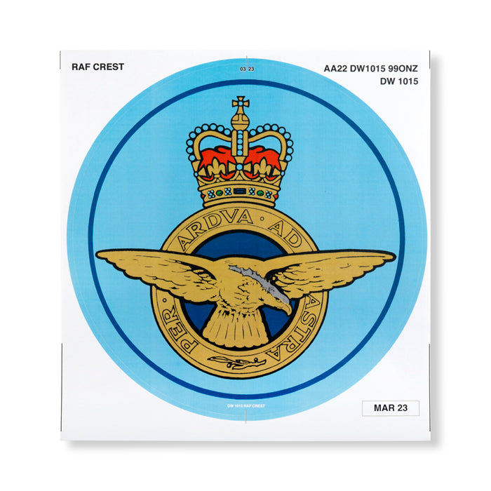 RAF Crest Sticker Badge For Medium Wreath