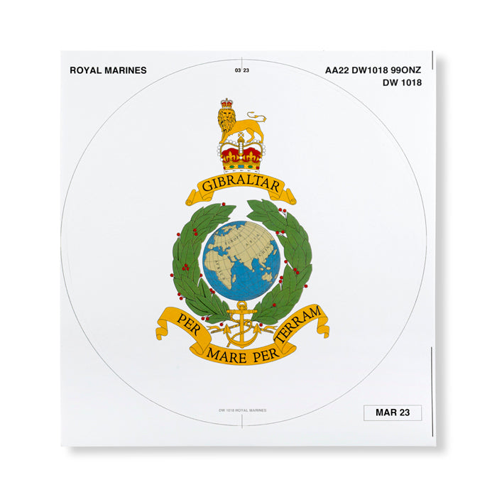 Service Royal Marines Sticker Badge For Medium Wreath