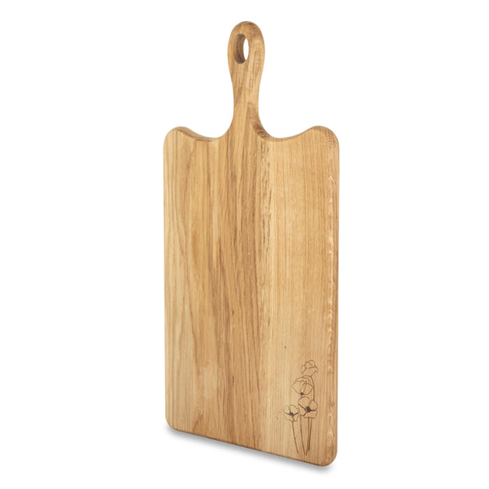 Etched Poppy Wooden Small Board