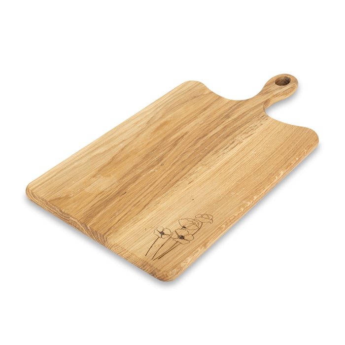 Etched Poppy Wooden Small Board