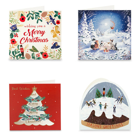 Christmas Cards Bumper Pack #1 - Pack of 40 (4 Designs)