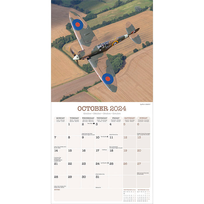 Spitfires Wall Calendar 2024