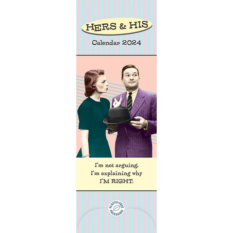 Hers And His Slimline Calendar 2024