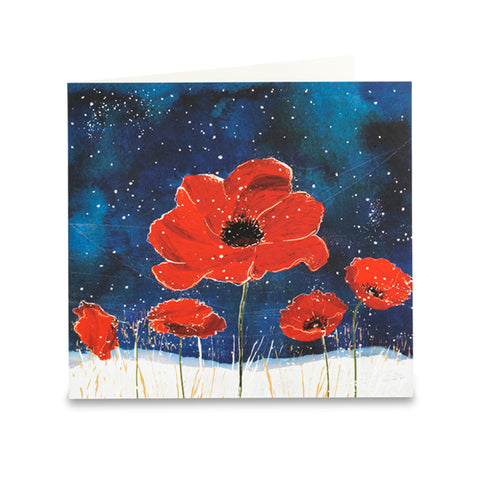 Poppies in the Snow Christmas Cards - Pack of 10