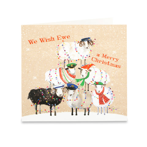 Wishing Ewe a Merry Christmas Cards - Pack of 10