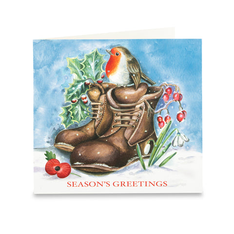 Robin at Christmas Cards - Pack of 10