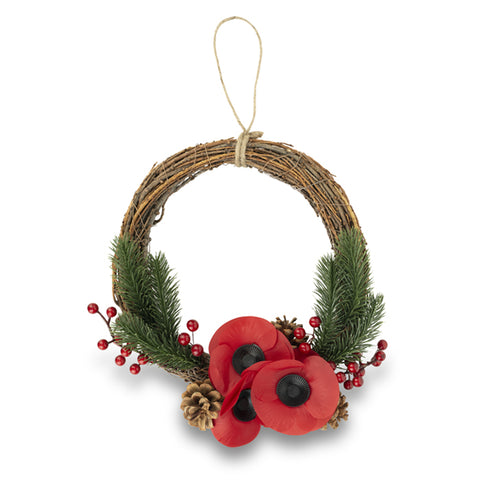 Christmas Poppy Wreath Decoration