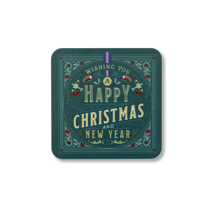 Happy Christmas Services Coaster