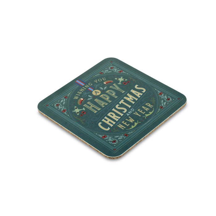 Happy Christmas Services Coaster