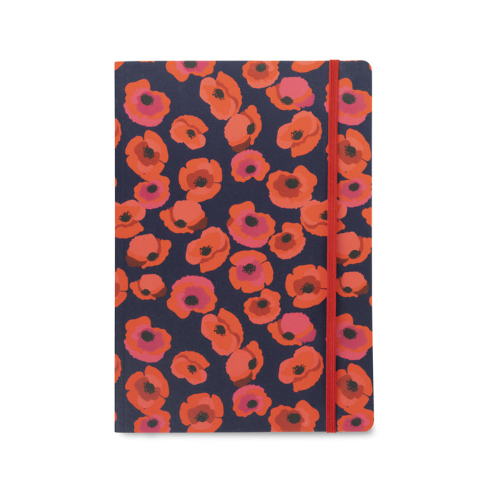 Flowing Poppies A5 Notebook