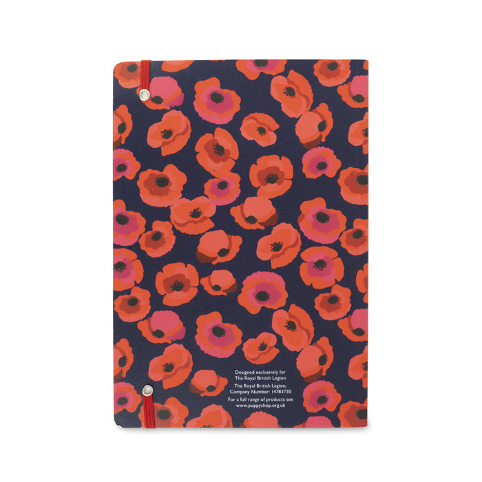 Flowing Poppies A5 Notebook