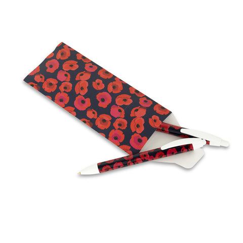 Flowing Poppies Pens - Pack of 2