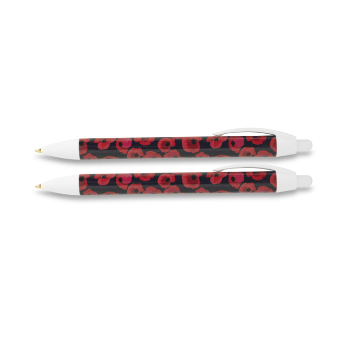 Flowing Poppies Pens - Pack of 2