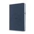 Faux Leather Blue Notebook with Debossed Poppy