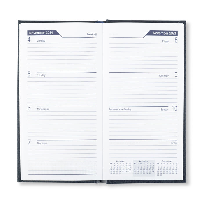 Foiled Poppy Blue Slimline 2024 Diary