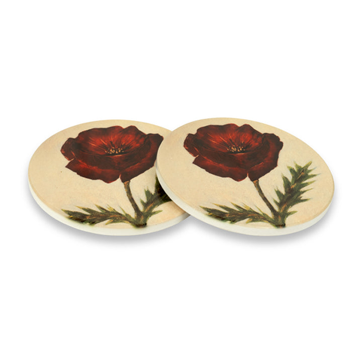 Bravo 22 Poppy Coaster - Pack of 2