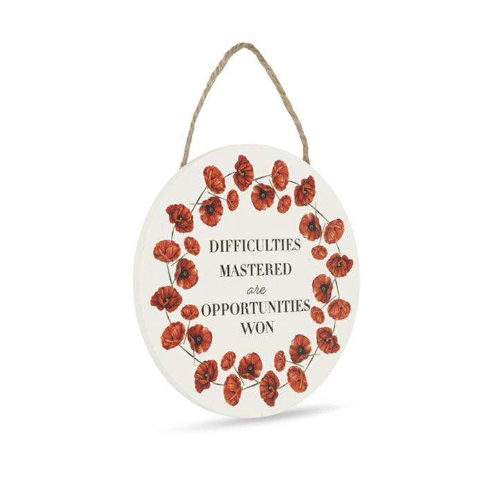 Opportunities Won Round Plaque